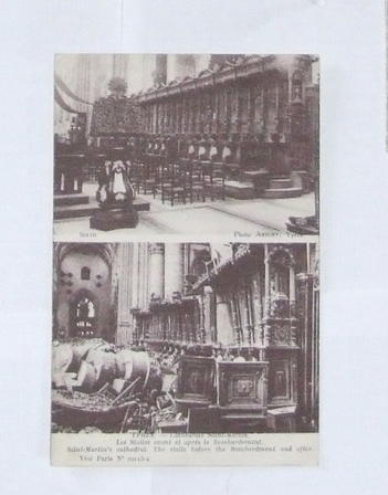 WW1 Postcard - Ypres Cathedral