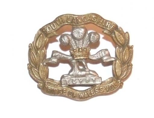 South Lancs Volunteers Cap Badge - bi-metal