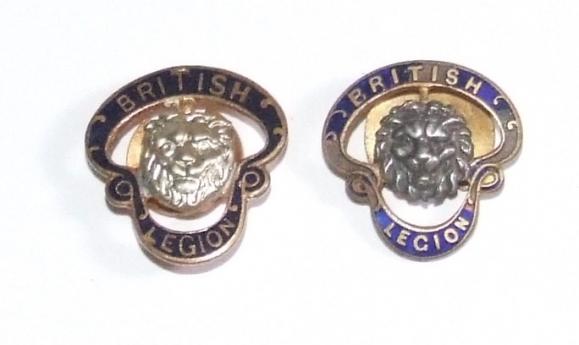 British Legion Lapel Badges - Pair