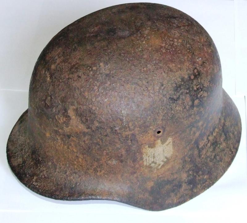 M40 SD Camo Helmet with Bullet Hole