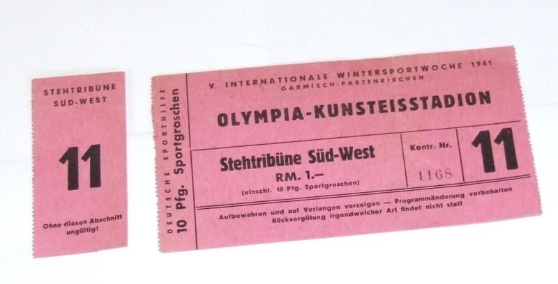 1941 Winter Sports Ticket