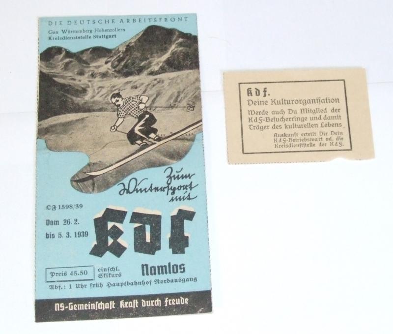 KDF Skiing Competition Flyer and Ticket