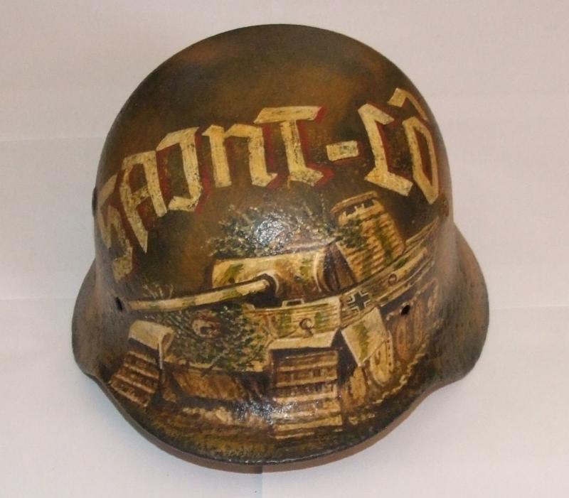 M40 Helmet with Panzer Artwork