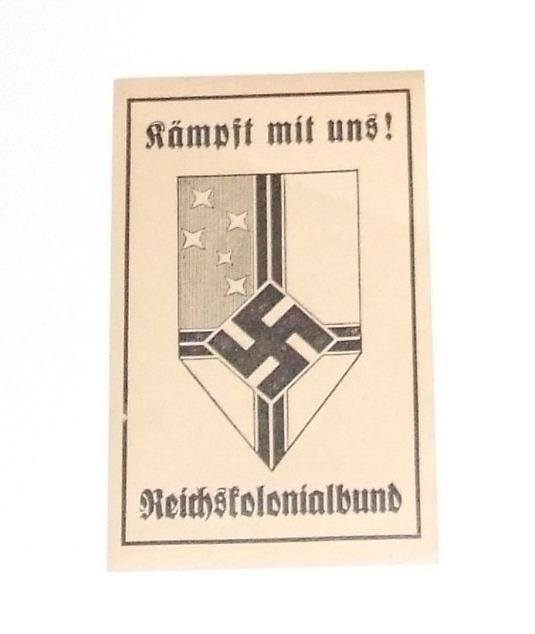 Reichs KolonialBund Bookmark