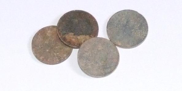 Four German Coins - Battlefield Dig-Ups