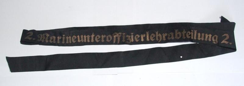 Kriegsmarine NCO School Cap Tally