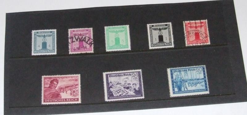 Set of 8 Third Reich Stamps