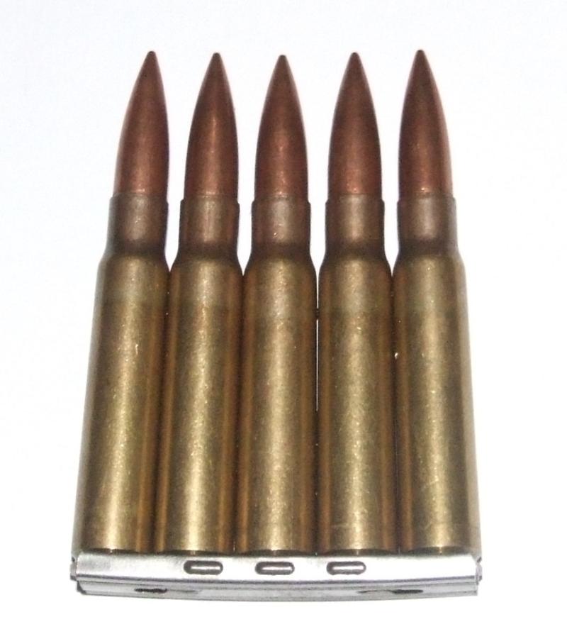 5 x 7.92 Mauser Rounds in Clip