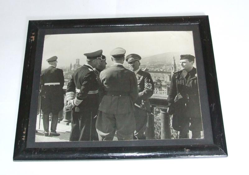 Original Framed Photo - Hitler in Florence