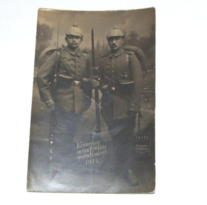 Original WW1 Photograph - German Brothers in Uniform