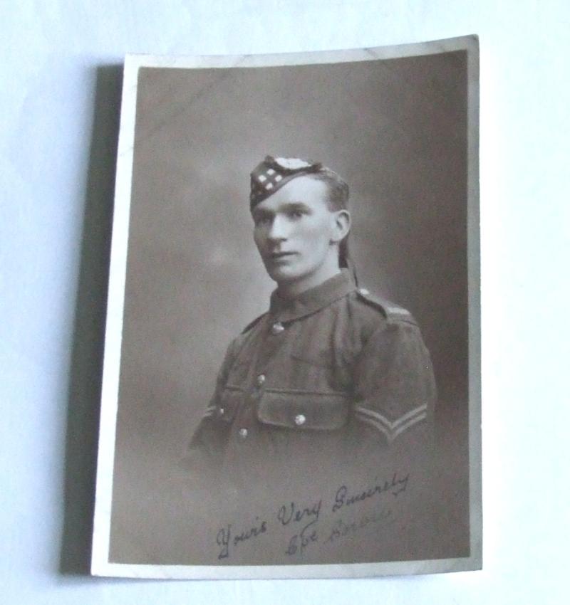 WW1 Original Photograph - Scottish Regt Corporal