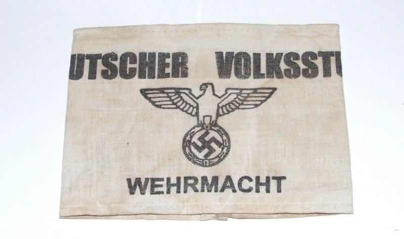Volkssturm Wehrmacht Volunteers Armband