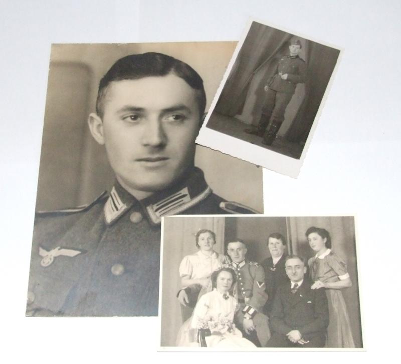 Three Original WW2 Photographs - Soldier in Uniform