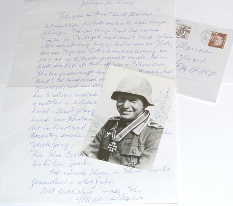 Three Signed Photogaphs of Knights Cross Holders.