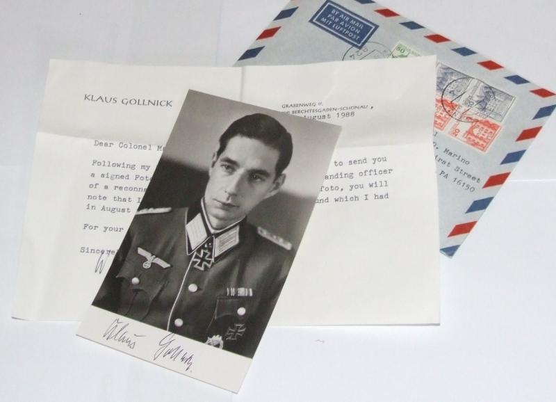 Three Signed Photogaphs of Knights Cross Holders.