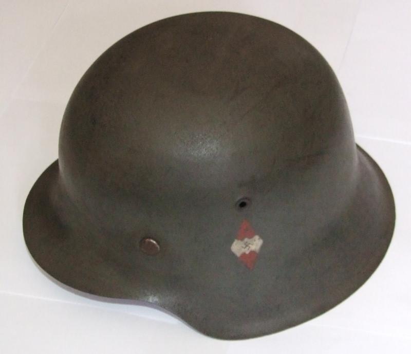 M42 Helmet with Painted HJ Decal.