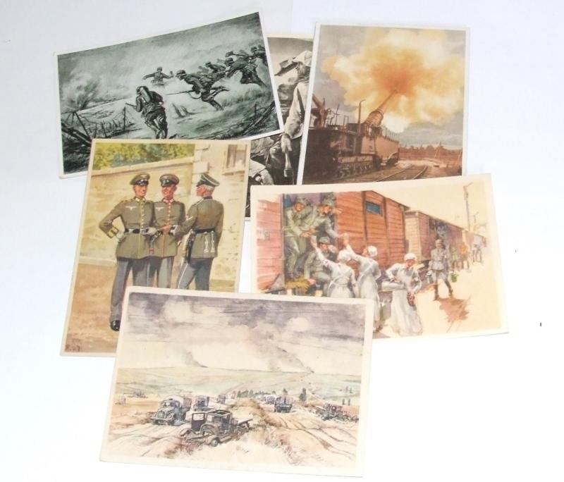6 x WHW Propaganda Postcards