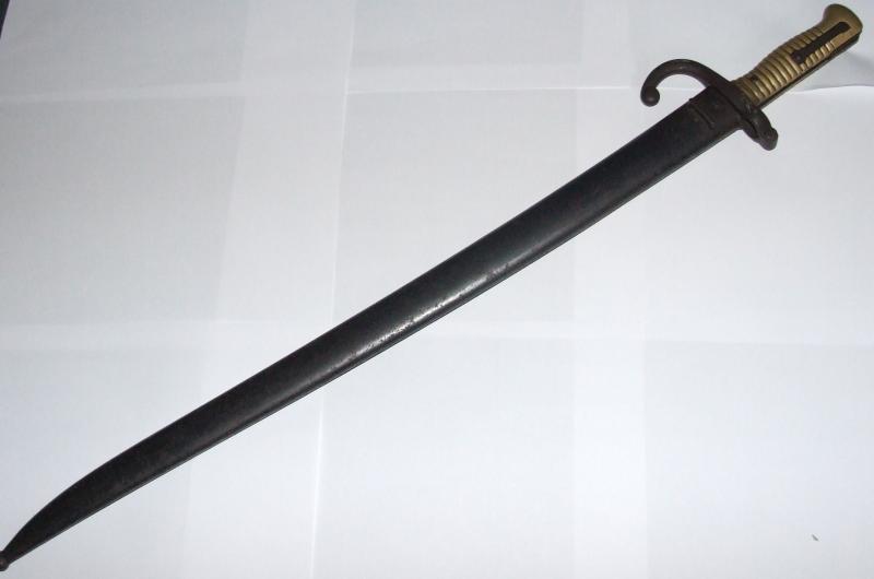 French Chassepot Bayonet - Engraved Blade