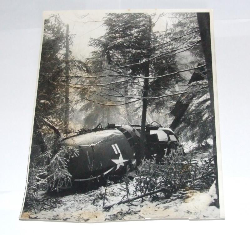 German WW2 Propaganda Photograph - Crashed Helicopter