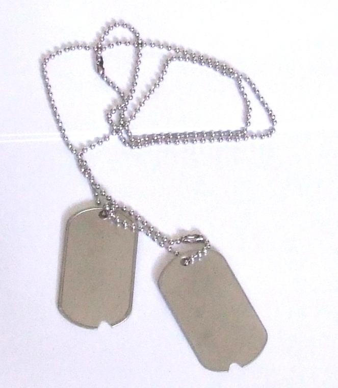 US Army M1944 Dog Tags - Blank