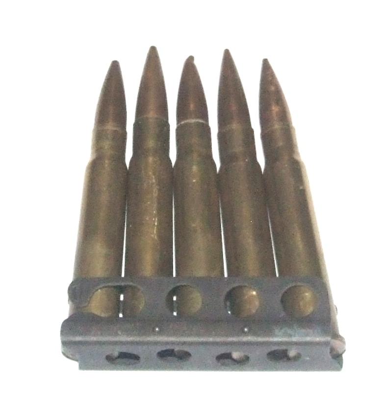 Five .303 Cartridges in Clip